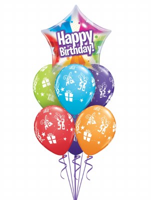 Package 1 Balloon Bouquet - Party On! - Langley