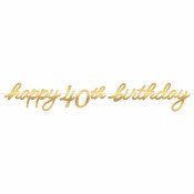 40th Gold Scripted Banner