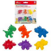 Dinosaur Shape Crayons 6ct