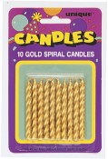 Spiral Candles Gold