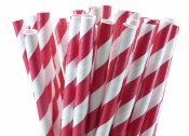 Paper Straws Red Stripes