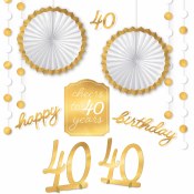40th Golden Room Decor Kit