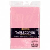Pink Round Plastic Tablecover