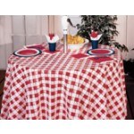 Red Gingham Round Tablecover