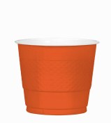 Orange 9oz Plastic Cups