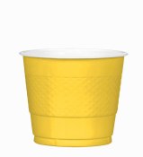 Yellow 9oz Plastic Cups