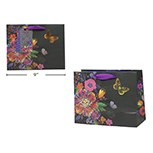 Black Floral Gift Bag Small