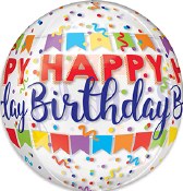 Birthday Banner Orbtz Balloon