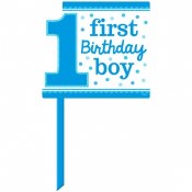 1st Birthday Blue Lawn Sign