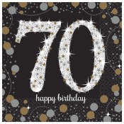 70th Birthday Beverage Napkins