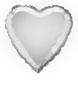 Heart Foil 18in Silver