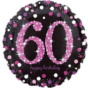 60th Sparkling Foil Balloon