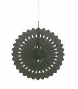 Paper Fan Decor 16in Black