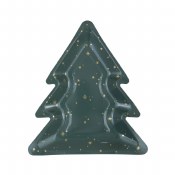 Christmas Tree Plates Green