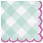 Gingham Scallop Napkins