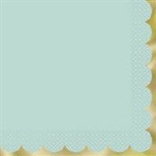 Scallop Napkins Mint/gold