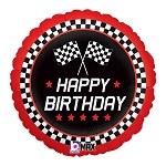 Car Flag Birthday Foil Balloon