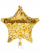 Congrats Gold Star18 Inch Foil
