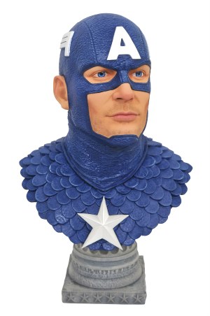 Legends In 3d Marvel Comic Captain America 1/2 Scale Bust (C
