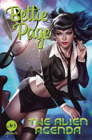 Bettie Page Alien Agenda #5 Cvr B Burns