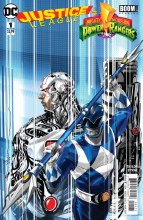 Justice League Power Rangers #1 (of 6) Cyborg Blue Ranger Va