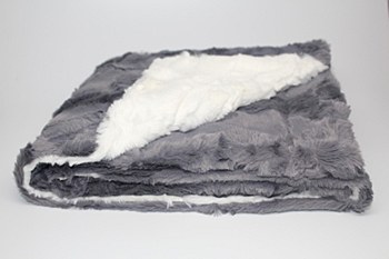 Fur Cozy Blanket - Dk Grey