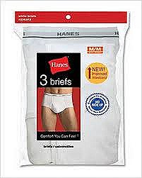 Hanes Men's Briefs Large White