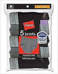 Hanes Boys Briefs 5 Pack Assorted Colors #B780P5