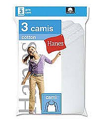 Hanes Girls Camis 3 Pack #GMCMWH