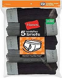 Hanes Toddler Boys Briefs 5 Pack Assorted Colors #TB90A5
