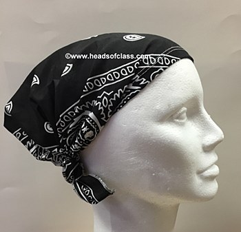 Pre-Tied cotton bandana with non slip velour band