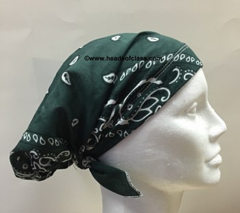 Pre-Tied cotton bandana with non slip velour band