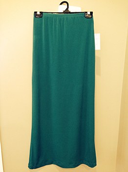 Monte Carlo Long Slinky Burberry tag Skirt Teal M-472