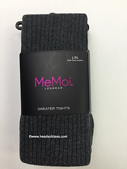 Memoi Cotton Sweater Ribbed Tights