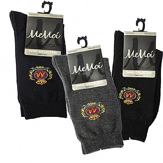 Memoi Boys Crest Dress Socks # MK-168