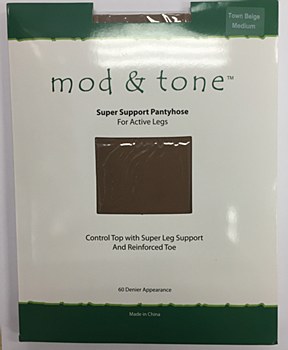 Mod &amp; Tone Super Support Pantyhose # 8100