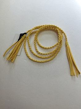 Rope Tassel Belt - Yellow