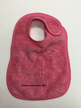 Terry Bib Small With Rhinestone Design