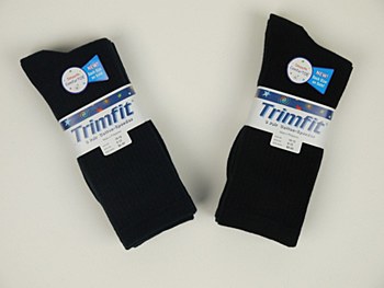 Trimfit 3-Pack White Crew Socks