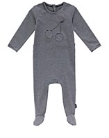 Babys Cherry Onesie-Black-12 M