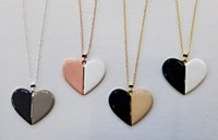 Color Block Heart-Grey --