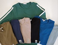 Dot Stripe Sleeve-Army-L-