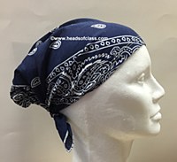 Pre-Tied cotton bandana with non slip velour band