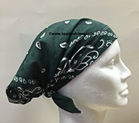 Pre-Tied cotton bandana with non slip velour band