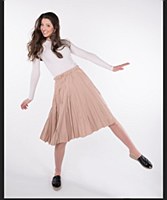 Teens Pleaded Skirt-Black-L-