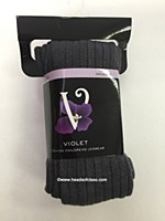 Violet Cotton Ribbed Tights