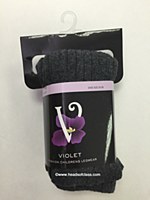 Violet Cotton Ribbed Tights