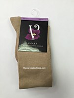 Violet Basic Solid Knee Socks