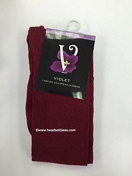 Violet Basic Solid Knee Socks