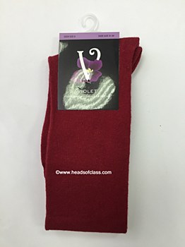 Violet Basic Solid Knee Socks